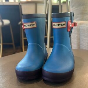 Hunter Buckle Strap Cargill Blue Toddler Waterproof Rain Boots